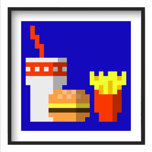 "Fast Food Meal" - 12x12 Fine Art Print